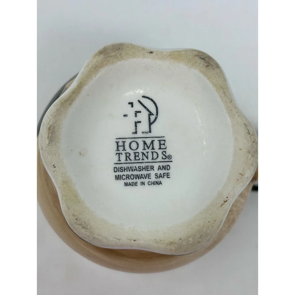Home Trends Granada Fruit Pattern Footed Vintage Coffee Mug 4 1/2